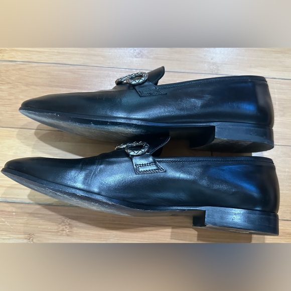 Roberto Cavalli Moc Toe Slip-On Loafers With Snake Ornament Men’s Size 9.5 Black - Picture 4 of 10